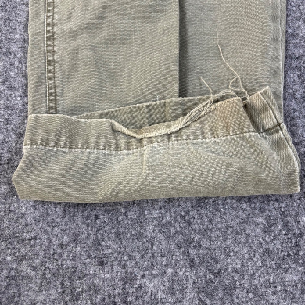 Old‎ Navy VTG Khakis Mens 34x32 Green Canvas Chino Pants Straight Rugged *Flaw - Picture 10 of 12